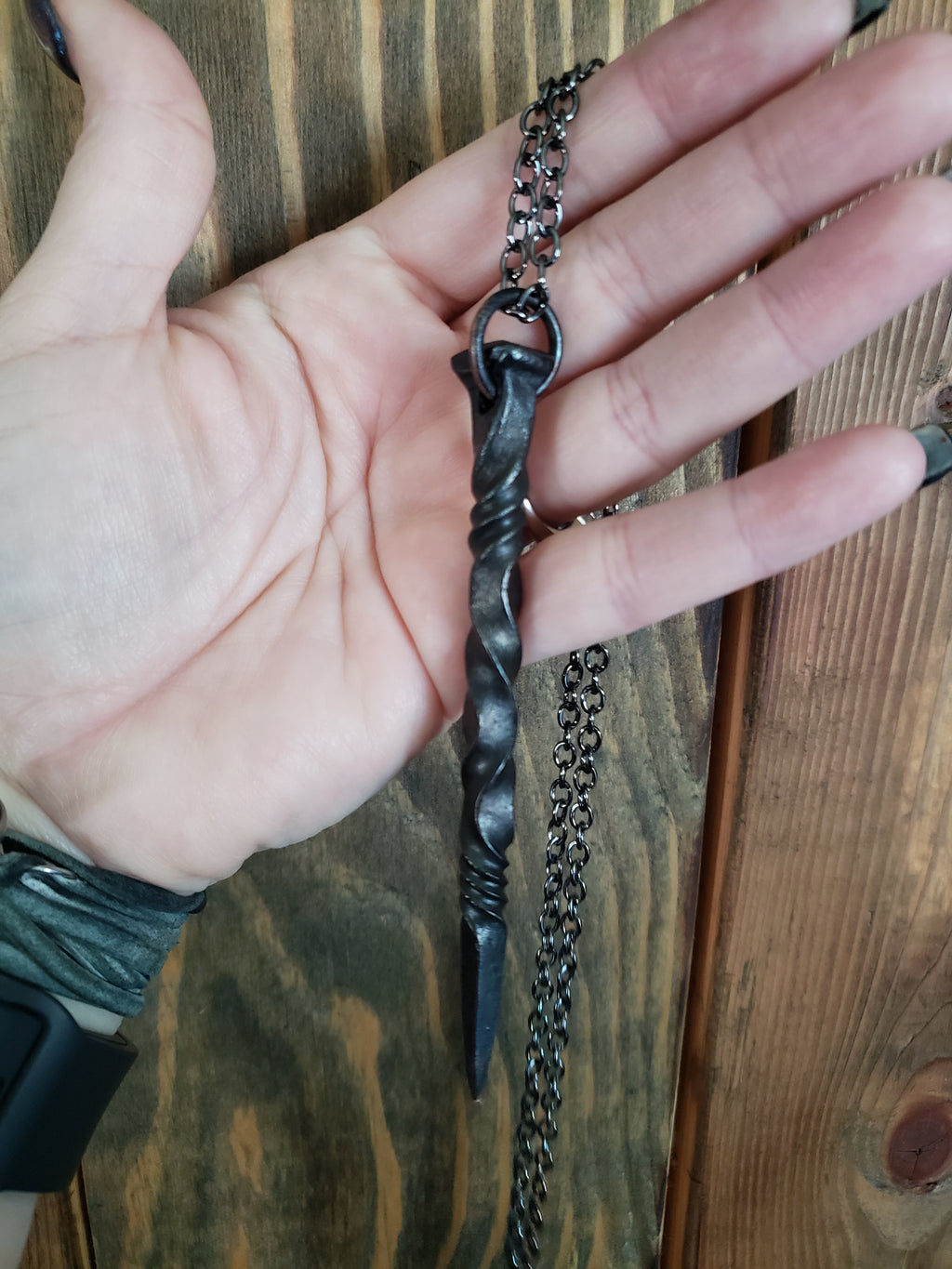 Iron Candle Scribe Necklace