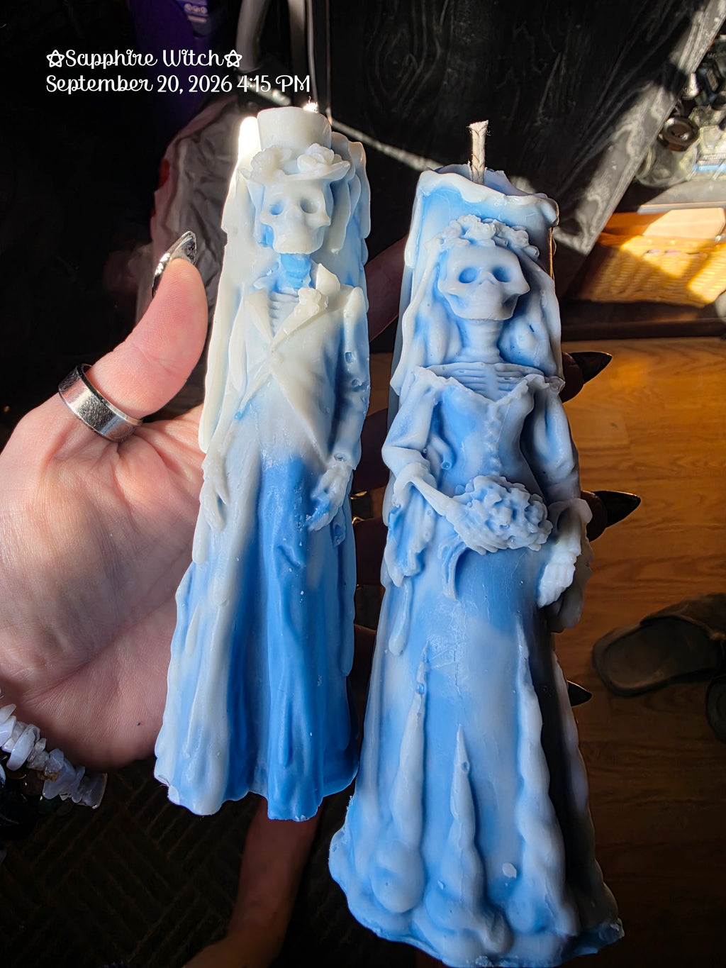 Skeleton Bride & Groom Candles