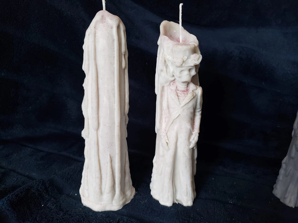 Skeleton Bride & Groom Candles