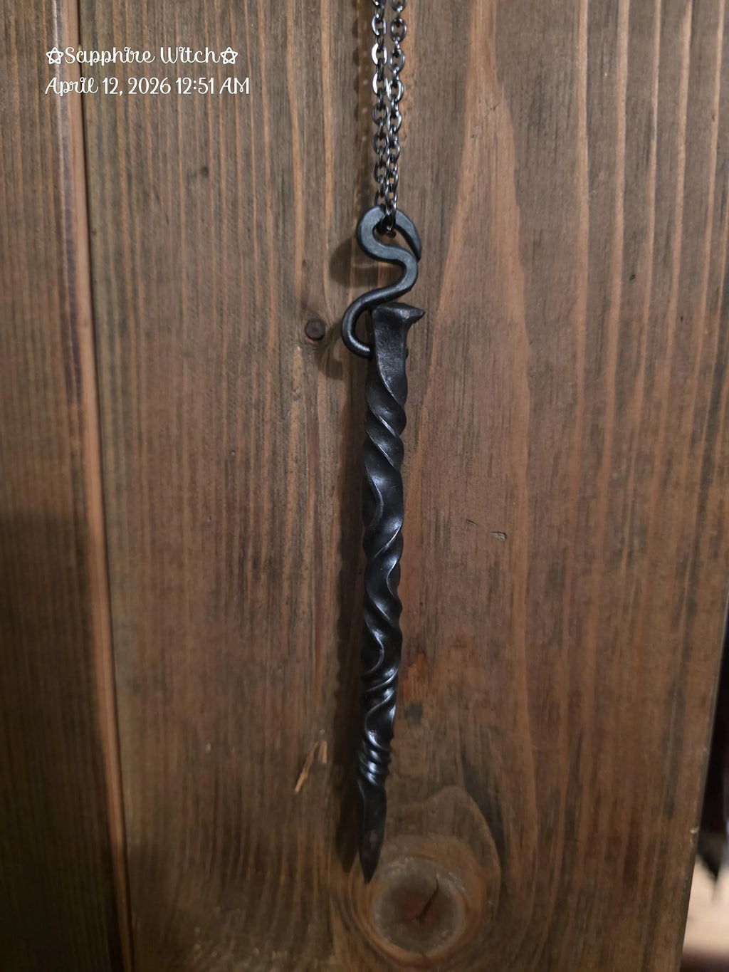Iron Candle Scribe Necklace