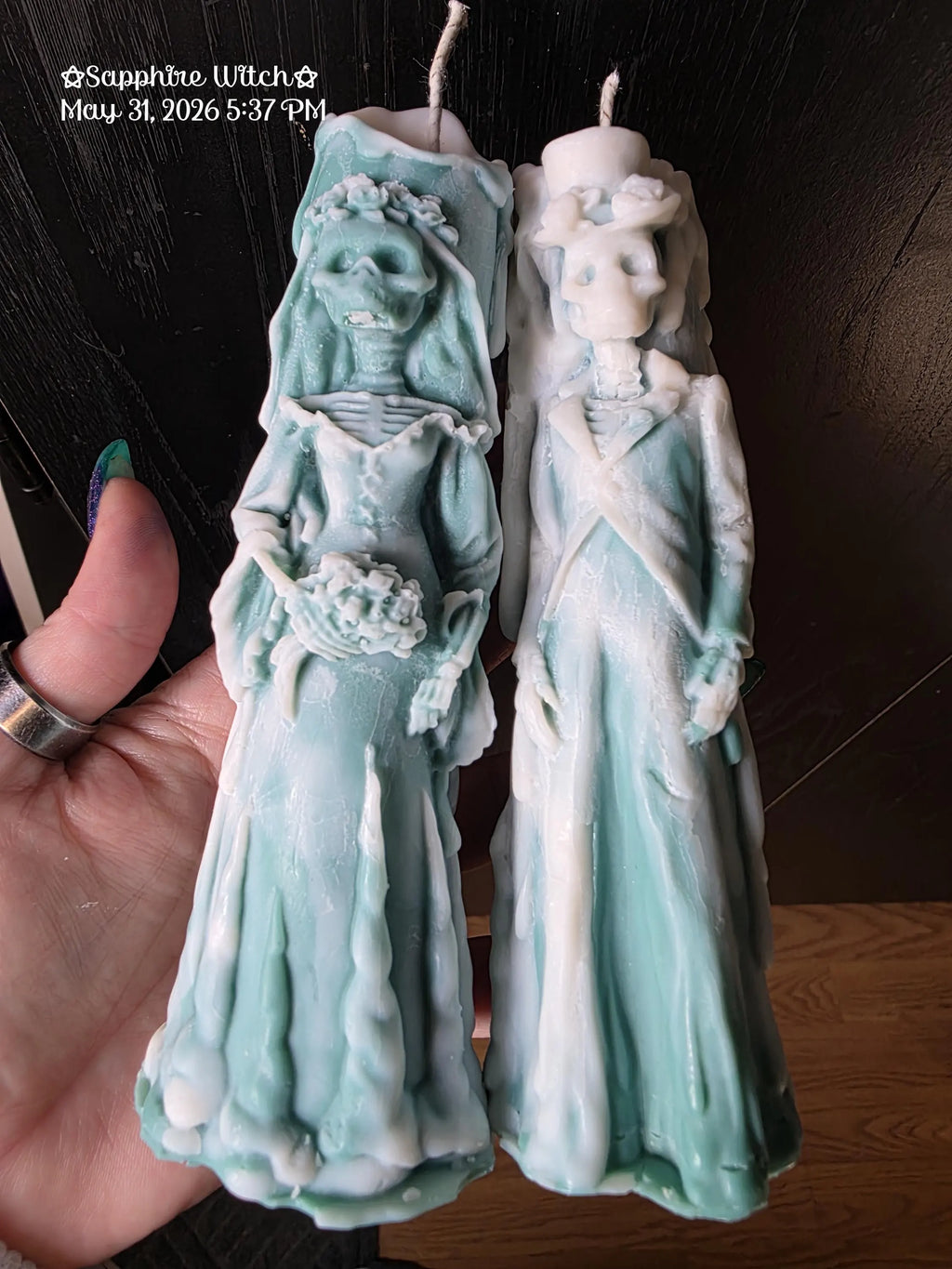 Skeleton Bride & Groom Candles